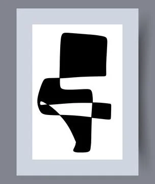 Scandinavian abstract vector print set. Stock Illustration