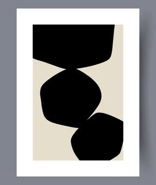 Scandinavian abstract vector print set. Stock Illustration
