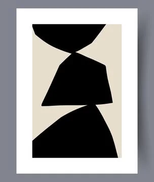 Scandinavian abstract vector print set. Stock Illustration