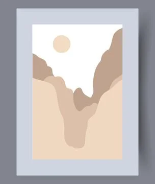 Scandinavian abstract vector print set. Stock Illustration