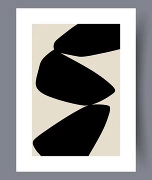 Scandinavian abstract vector print set. Stock Illustration