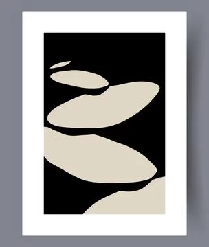Scandinavian abstract vector print set. Stock Illustration