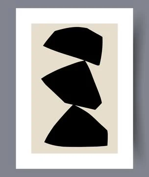 Scandinavian abstract vector print set. Illustrazione stock