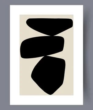 Scandinavian abstract vector print set. Stock Illustration
