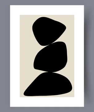 Scandinavian abstract vector print set. Stock Illustration