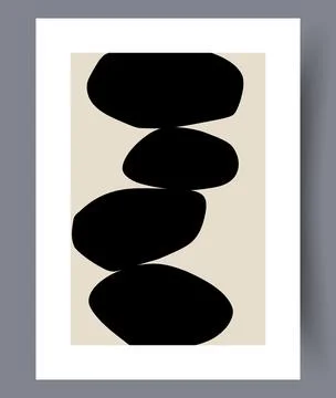 Scandinavian abstract vector print set. Stock Illustration