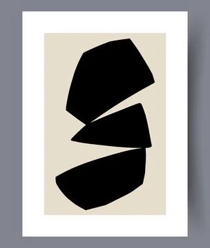 Scandinavian abstract vector print set. Stock Illustration