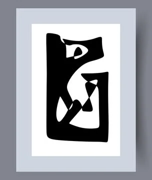 Scandinavian abstract vector print set. Stock Illustration