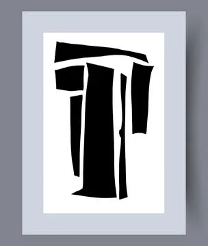 Scandinavian abstract vector print set. Stock Illustration