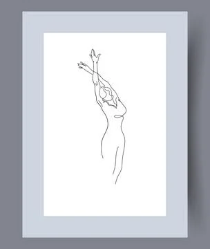 Scandinavian abstract vector print set. Stock Illustration