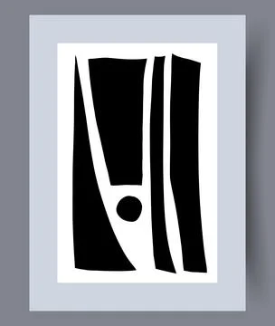 Scandinavian abstract vector print set. Stock Illustration