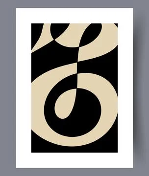 Scandinavian abstract vector print set. Stock Illustration