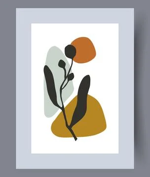 Scandinavian abstract vector print set. Stock Illustration