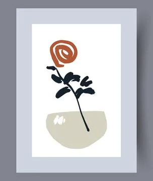 Scandinavian abstract vector print set. Stock Illustration