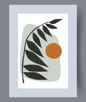 Scandinavian abstract vector print set. Stock Illustration
