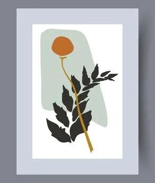Scandinavian abstract vector print set. Stock Illustration