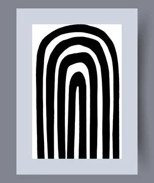 Scandinavian abstract vector print set. Illustrazione stock