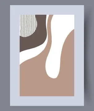 Scandinavian abstract vector print set. Stock Illustration
