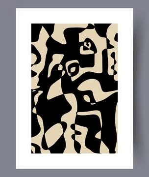 Scandinavian abstract vector print set. Stock-Illustration