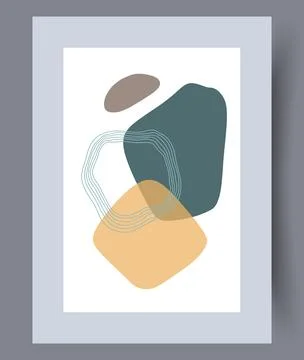 Scandinavian abstract vector print set. Stock Illustration