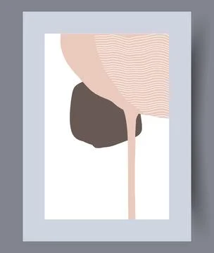 Scandinavian abstract vector print set. Stock Illustration