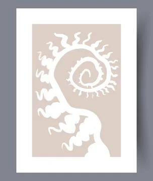 Scandinavian abstract vector print set. Stock Illustration