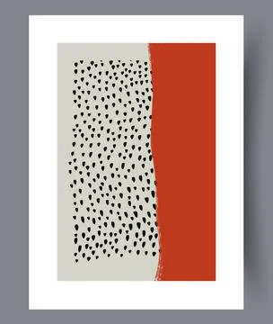 Scandinavian abstract vector print set. Stock Illustration