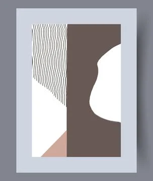 Scandinavian abstract vector print set. Stock Illustration