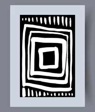 Scandinavian abstract vector print set. Stock Illustration