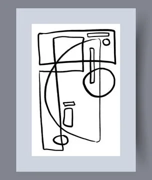 Scandinavian abstract vector print set. Illustrazione stock