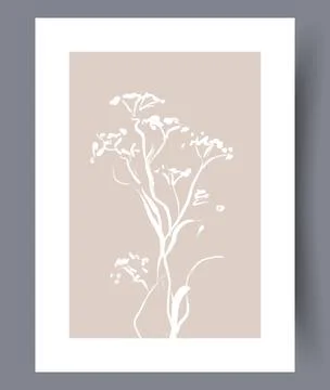 Scandinavian abstract vector print set. Stock Illustration