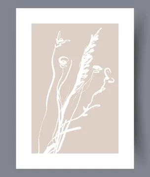 Scandinavian abstract vector print set. Stock Illustration