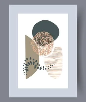 Scandinavian abstract vector print set. Stock Illustration
