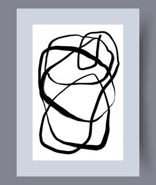 Scandinavian abstract vector print set. Stock Illustration