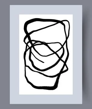 Scandinavian abstract vector print set. Illustrazione stock