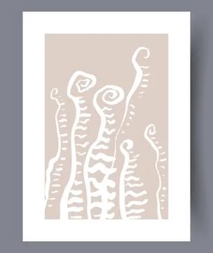 Scandinavian abstract vector print set. Stock Illustration