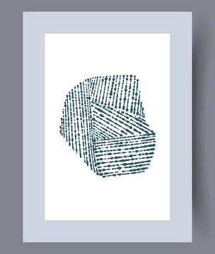 Scandinavian abstract vector print set. Stock Illustration