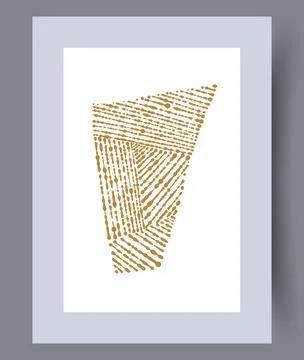 Scandinavian abstract vector print set. Stock Illustration