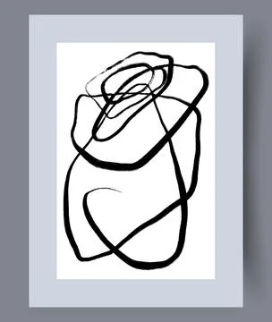 Scandinavian abstract vector print set. Illustrazione stock