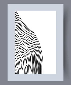 Scandinavian abstract vector print set. Stock Illustration