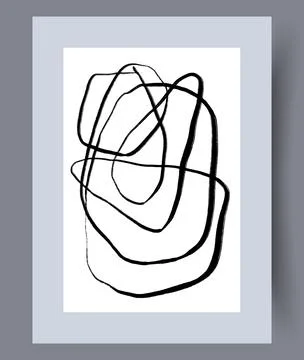 Scandinavian abstract vector print set. Stock Illustration