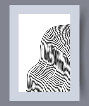 Scandinavian abstract vector print set. Stock Illustration
