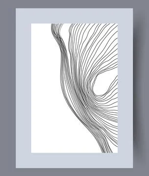 Scandinavian abstract vector print set. Stock Illustration