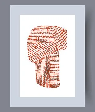 Scandinavian abstract vector print set. Stock Illustration