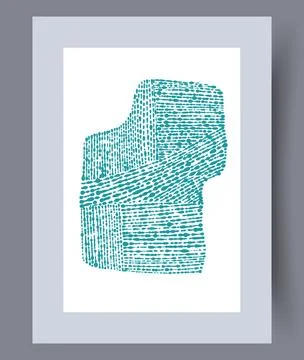 Scandinavian abstract vector print set. Stock Illustration