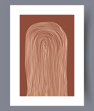 Scandinavian abstract vector print set. Stock Illustration