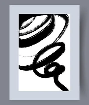 Scandinavian abstract vector print set. Stock Illustration
