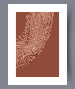 Scandinavian abstract vector print set. Stock Illustration