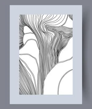 Scandinavian abstract vector print set. Stock Illustration