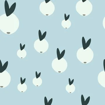 Scandinavian citrus fruit seamless pattern. Fruits endless wallpaper. Stock Illustration